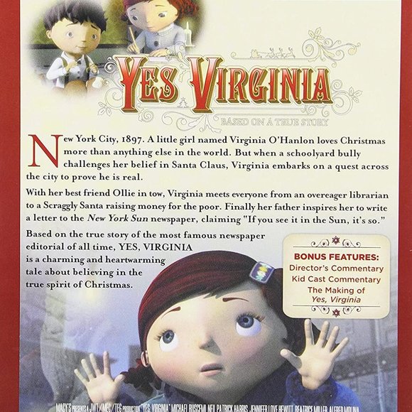 COPY - Yes, Virginia Christmas DVD- Based on a true story - Picture 2 of 2